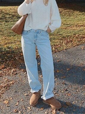 UGG Cozy Shearling-Lined Suede Slippers - Chestnut Brown 🤎 well loved
